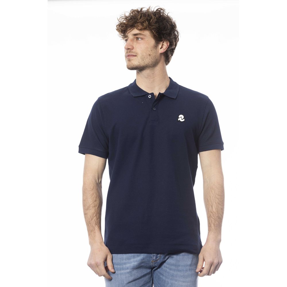 Blue Cotton Men's Polo Shirt-Invicta-LabelTerrace.com