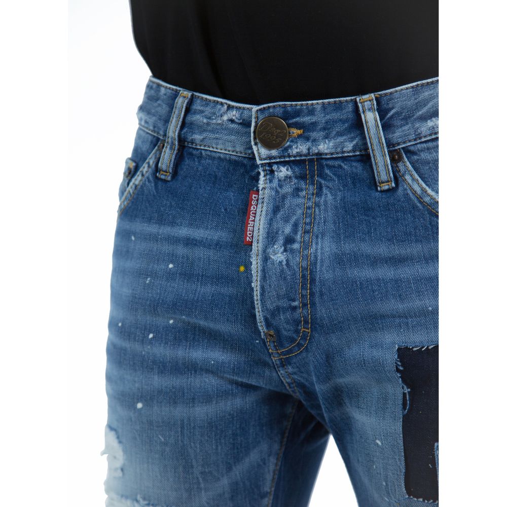 Blue Cotton Men's Slim-Fit Jean-Dsquared²-LabelTerrace.com
