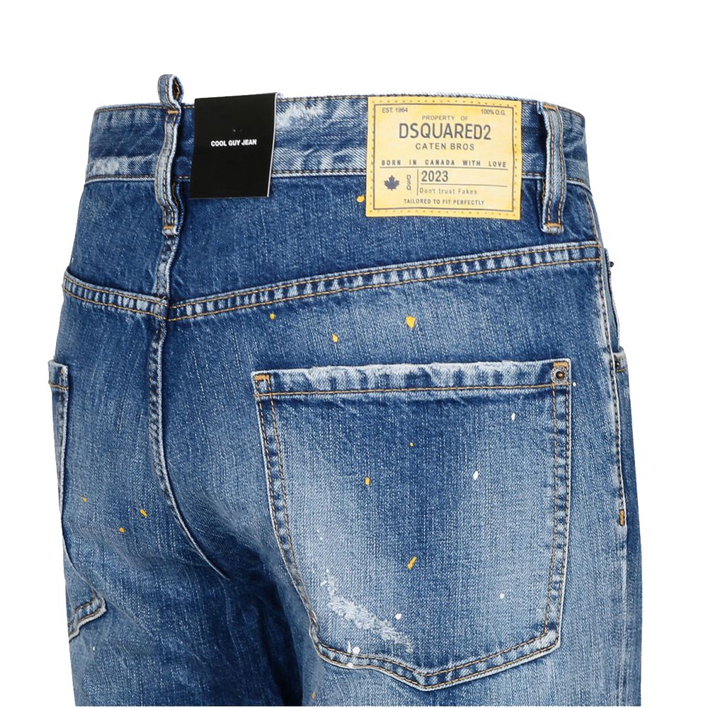 Blue Cotton Men's Slim-Fit Jean-Dsquared²-LabelTerrace.com