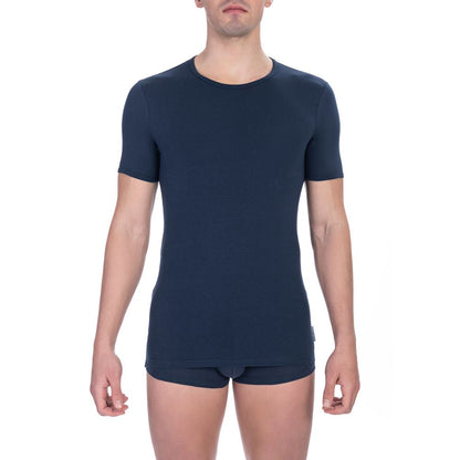 Blue Cotton Men's T-Shirt