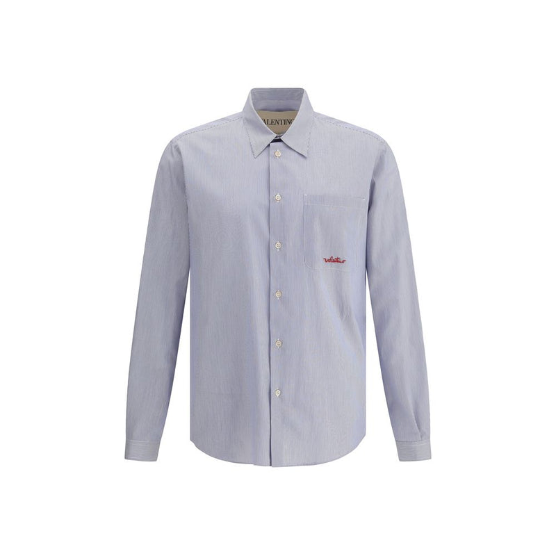 Blue Cotton Pattern Shirt