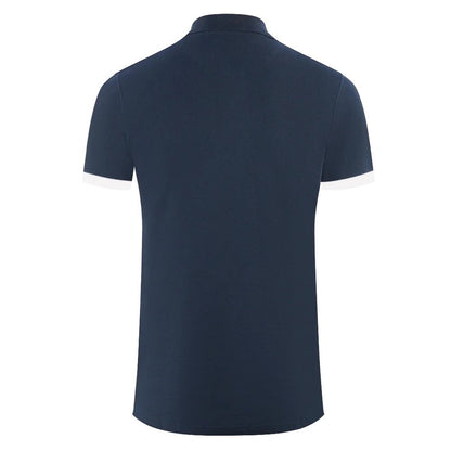 Blue Cotton Polo Shirt