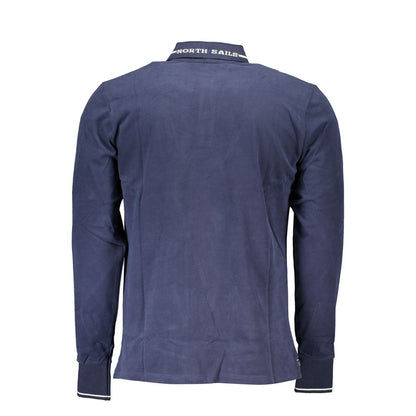 Blue Cotton Polo Shirt