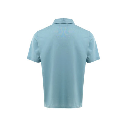 Blue Cotton Polo Shirt-Gran Sasso-LabelTerrace.com