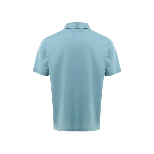 Blue Cotton Polo Shirt-Gran Sasso-LabelTerrace.com