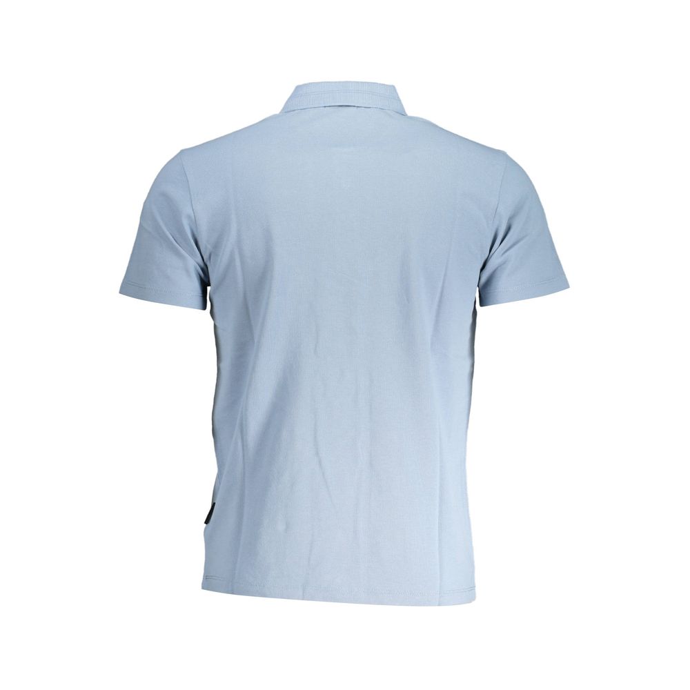 Blue Cotton Polo Shirt-Napapijri-LabelTerrace.com