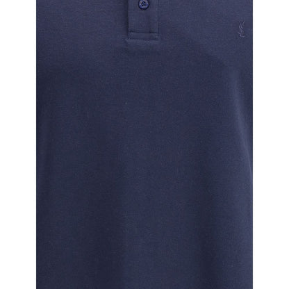 Blue Cotton Polo Shirt