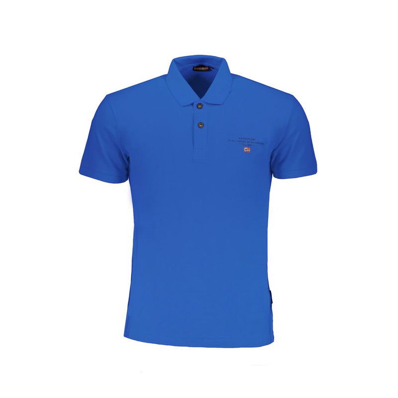 Blue Cotton Polo Shirt-Napapijri-LabelTerrace.com