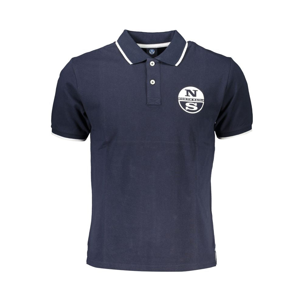 Blue Cotton Polo Shirt-North Sails-LabelTerrace.com