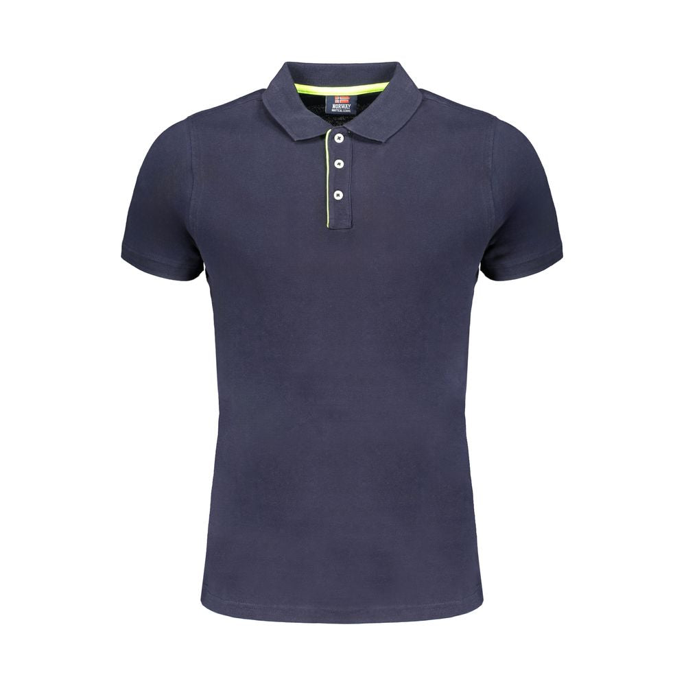Blue Cotton Polo Shirt-Norway 1963-LabelTerrace.com