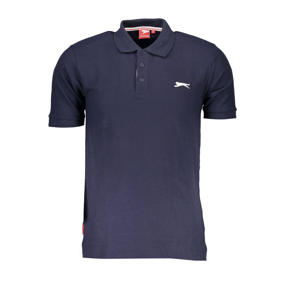 Blue Cotton Polo Shirt-Slazenger-LabelTerrace.com