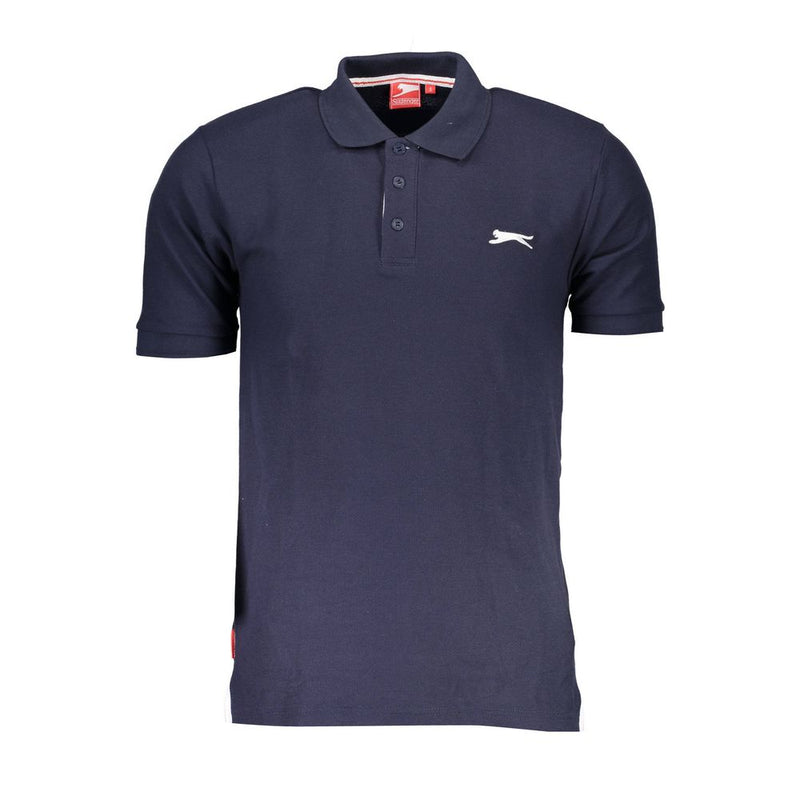 Blue Cotton Polo Shirt-Slazenger-LabelTerrace.com
