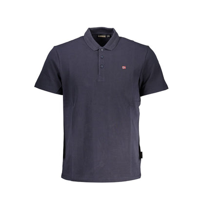 Blue Cotton Polo Shirt