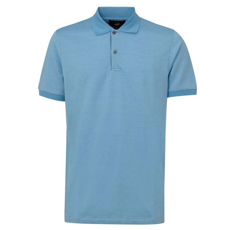 Blue Cotton Polo Shirt-Dunhill-LabelTerrace.com