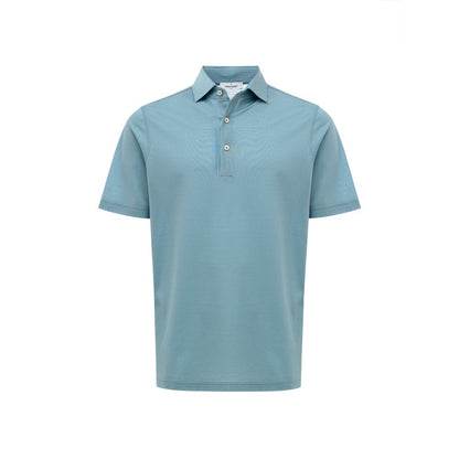 Blue Cotton Polo Shirt-Gran Sasso-LabelTerrace.com