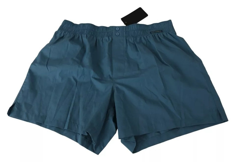 Blue Cotton Regular Boxer Shorts Underwear-Dolce & Gabbana-LabelTerrace.com