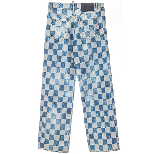 Blue Cotton Relaxed Fit Jean-Dsquared²-LabelTerrace.com