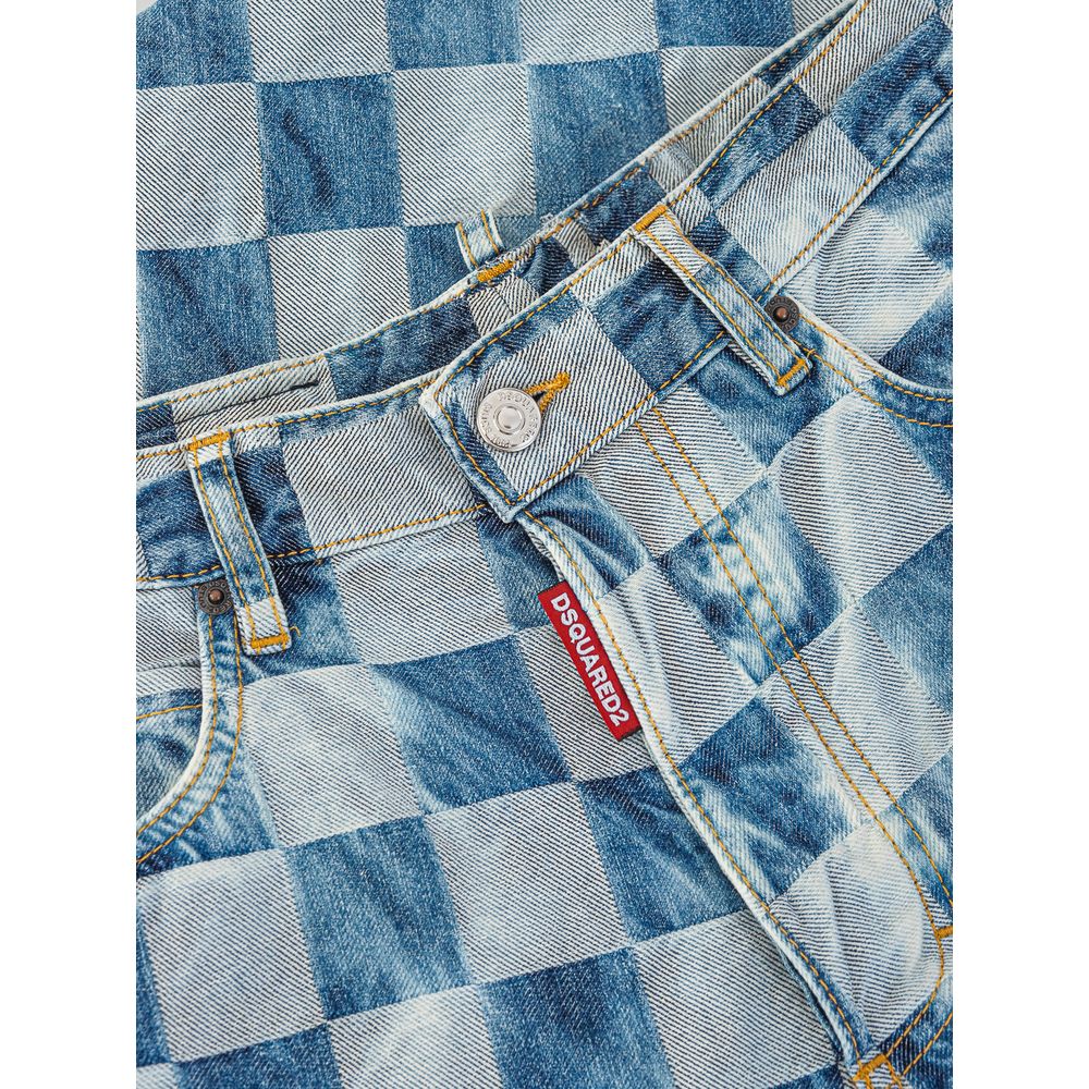 Blue Cotton Relaxed Fit Jean-Dsquared²-LabelTerrace.com