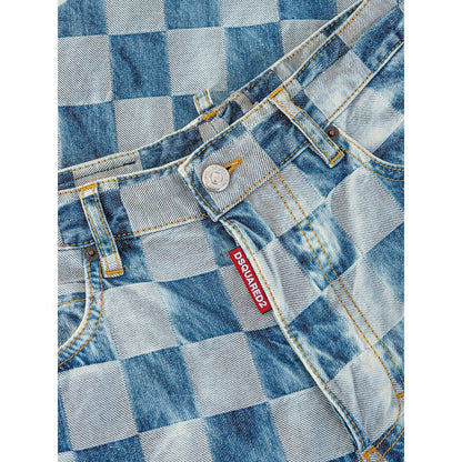 Blue Cotton Relaxed Fit Jean-Dsquared²-LabelTerrace.com