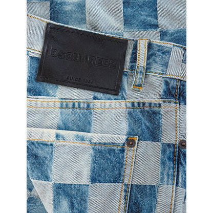 Blue Cotton Relaxed Fit Jean-Dsquared²-LabelTerrace.com