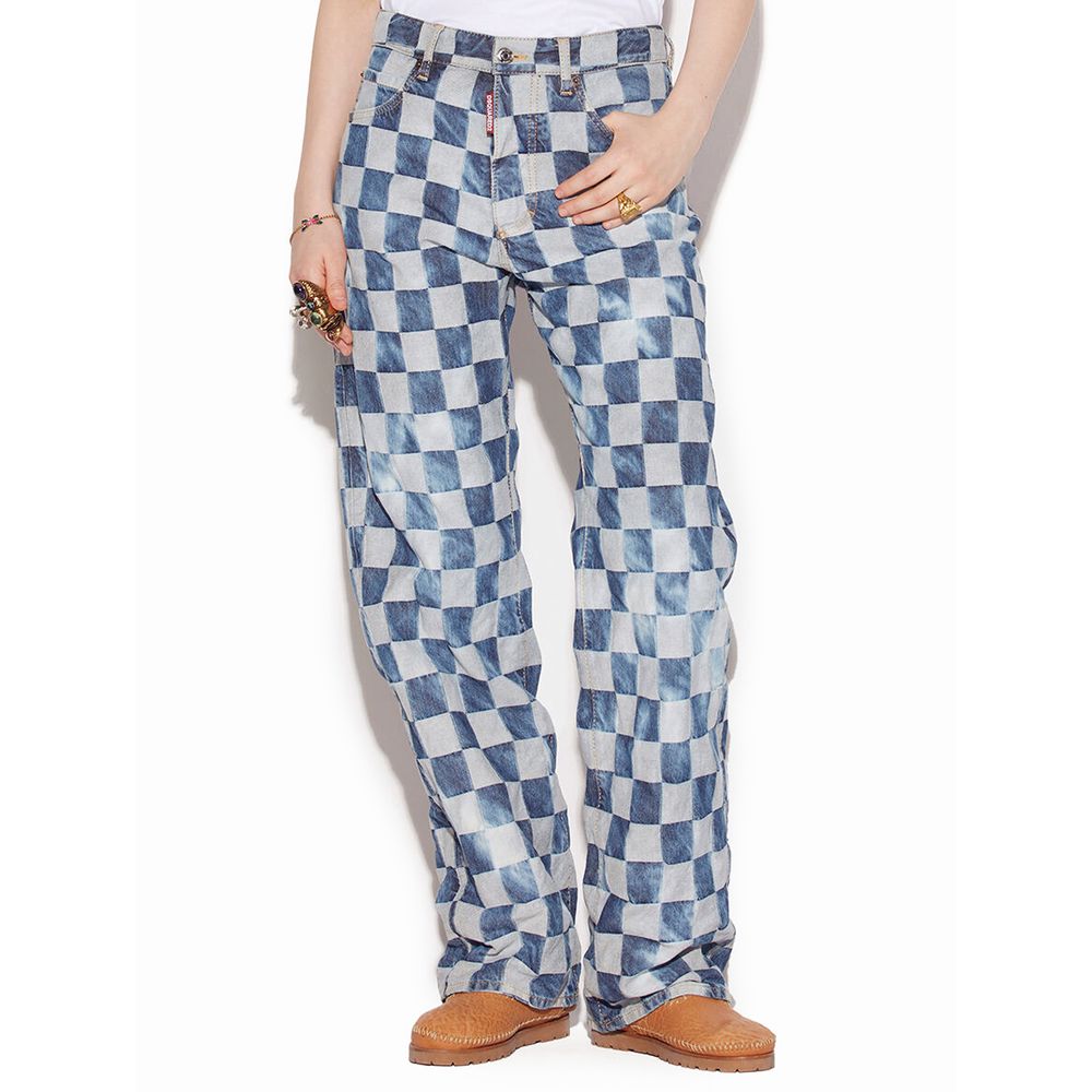 Blue Cotton Relaxed Fit Jean-Dsquared²-LabelTerrace.com