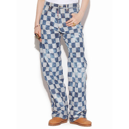 Blue Cotton Relaxed Fit Jean-Dsquared²-LabelTerrace.com