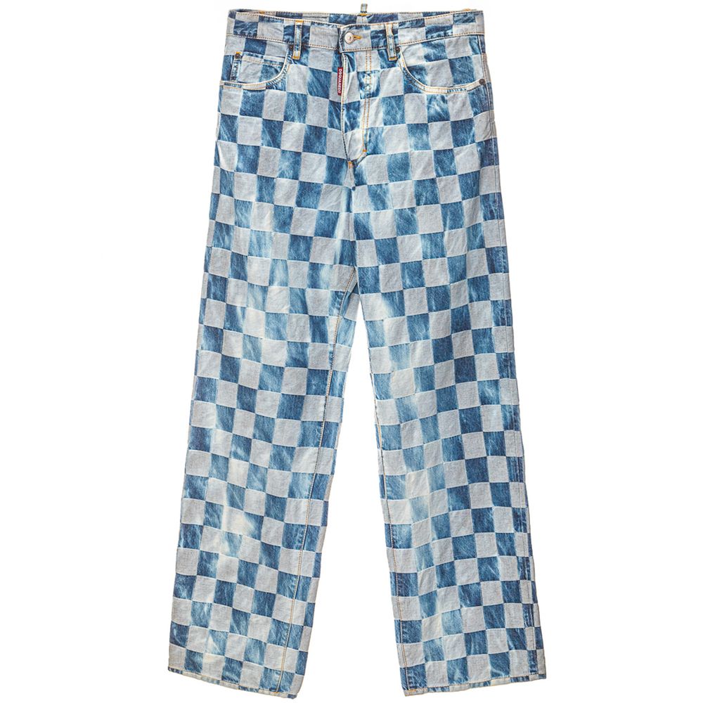 Blue Cotton Relaxed Fit Jean-Dsquared²-LabelTerrace.com