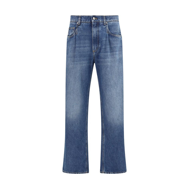 Blue Cotton Relaxed Fit Jeans