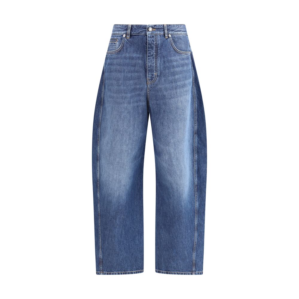 Blue Cotton Relaxed Fit Jeans
