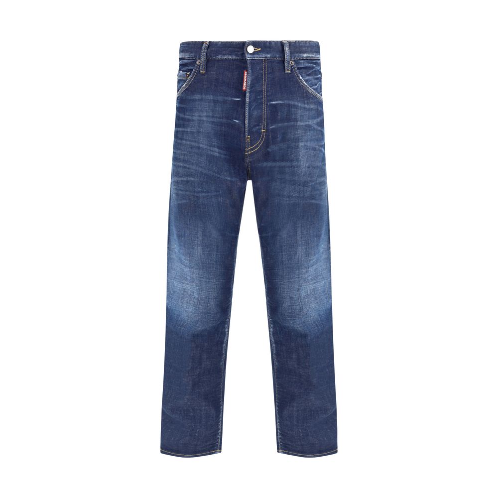 Blue Cotton Skinny Jeans