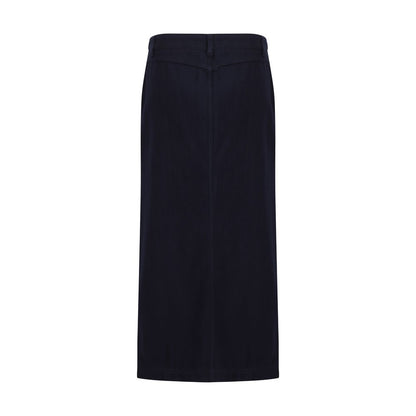 Blue Cotton Skirt-Giorgio Armani-LabelTerrace.com