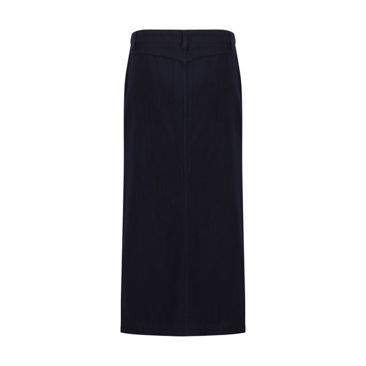 Blue Cotton Skirt-Giorgio Armani-LabelTerrace.com