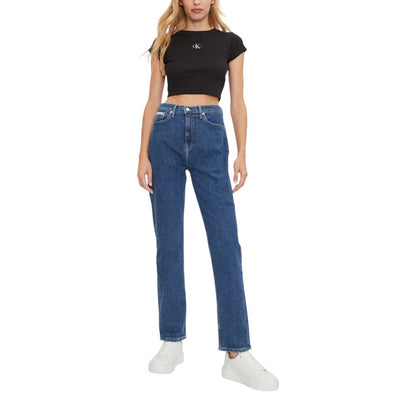 Blue Cotton Slim Fit Jean