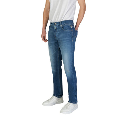 Blue Cotton Slim Fit Jeans