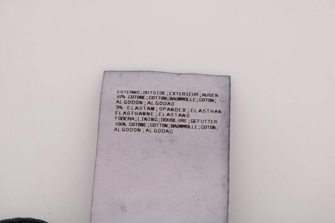 Blue Cotton Stretch Chinos Pants-GF Ferre-LabelTerrace.com