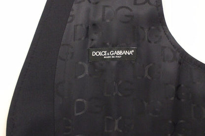 Blue Cotton Stretch Dress Vest Blazer-Dolce & Gabbana-LabelTerrace.com