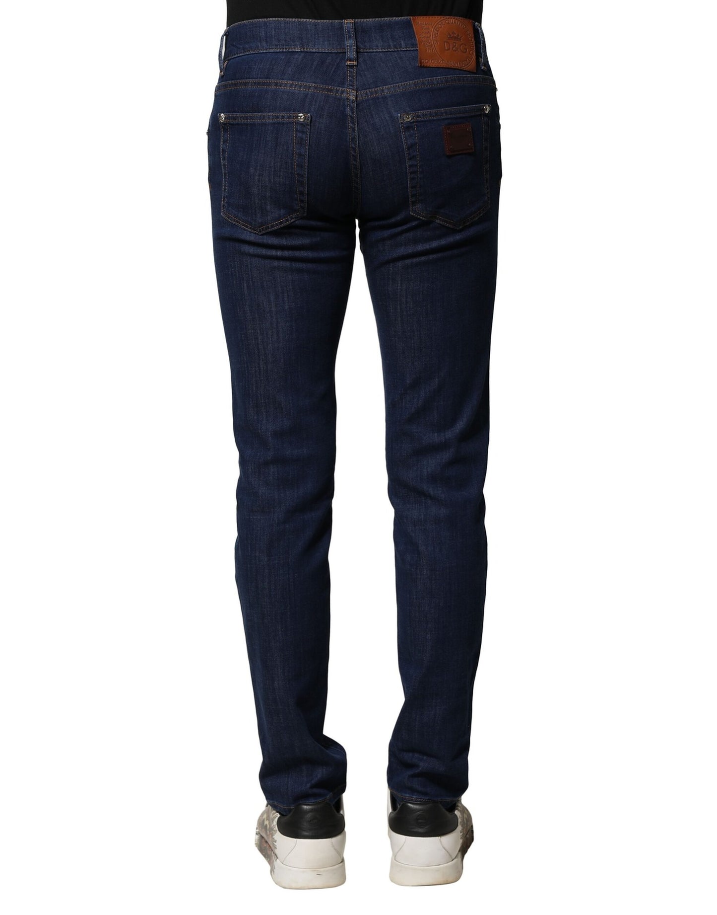 Blue Cotton Stretch Skinny Men Denim Jeans-Dolce & Gabbana-LabelTerrace.com
