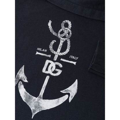 Blue Cotton Sweatshirt-Dolce & Gabbana-LabelTerrace.com