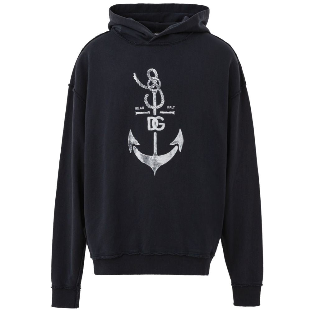 Blue Cotton Sweatshirt-Dolce & Gabbana-LabelTerrace.com