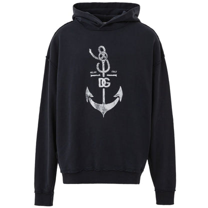 Blue Cotton Sweatshirt-Dolce & Gabbana-LabelTerrace.com