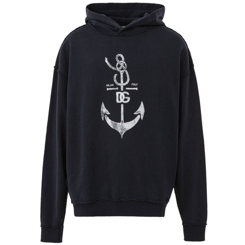 Blue Cotton Sweatshirt-Dolce & Gabbana-LabelTerrace.com