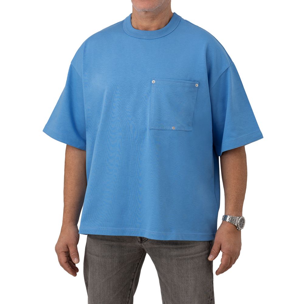 Blue Cotton T-Shirt-Bottega Veneta-LabelTerrace.com