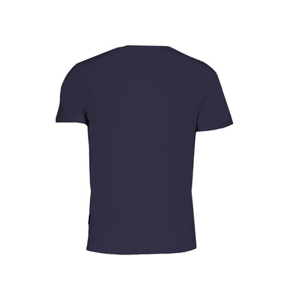Blue Cotton T-Shirt-Napapijri-LabelTerrace.com