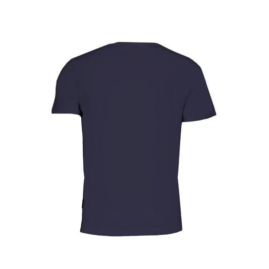 Blue Cotton T-Shirt-Napapijri-LabelTerrace.com