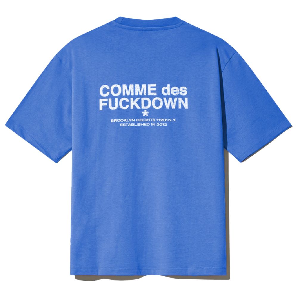 Blue Cotton T-Shirt-Comme Des Fuckdown-LabelTerrace.com
