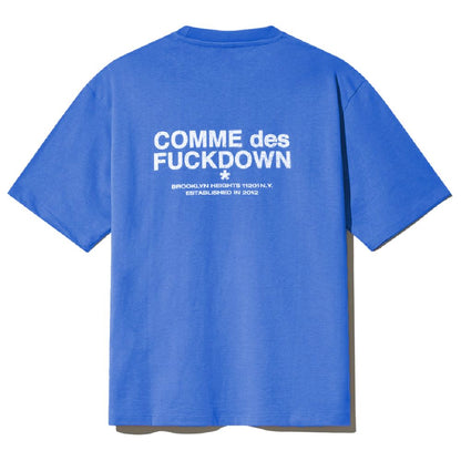 Blue Cotton T-Shirt-Comme Des Fuckdown-LabelTerrace.com