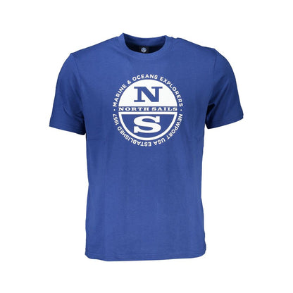 Blue Cotton T-Shirt-North Sails-LabelTerrace.com