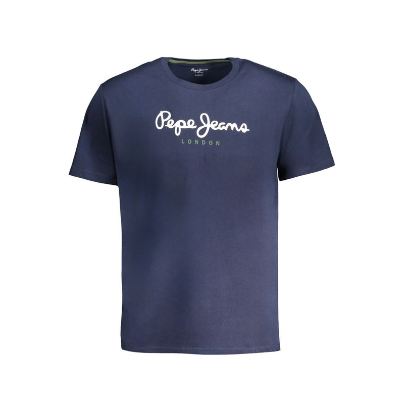 Blue Cotton T-Shirt-Pepe Jeans-LabelTerrace.com