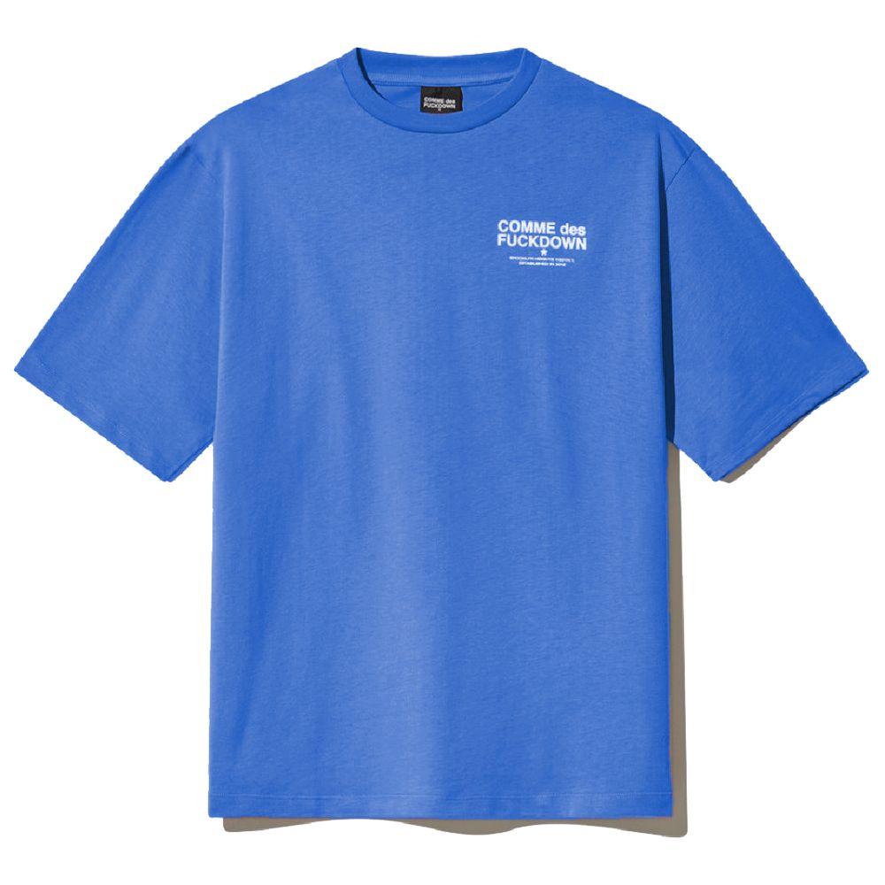 Blue Cotton T-Shirt-Comme Des Fuckdown-LabelTerrace.com