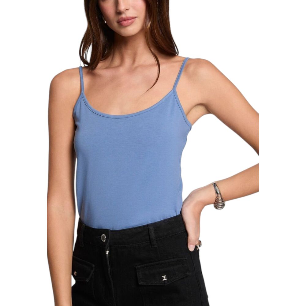 Blue Cotton Tank Top